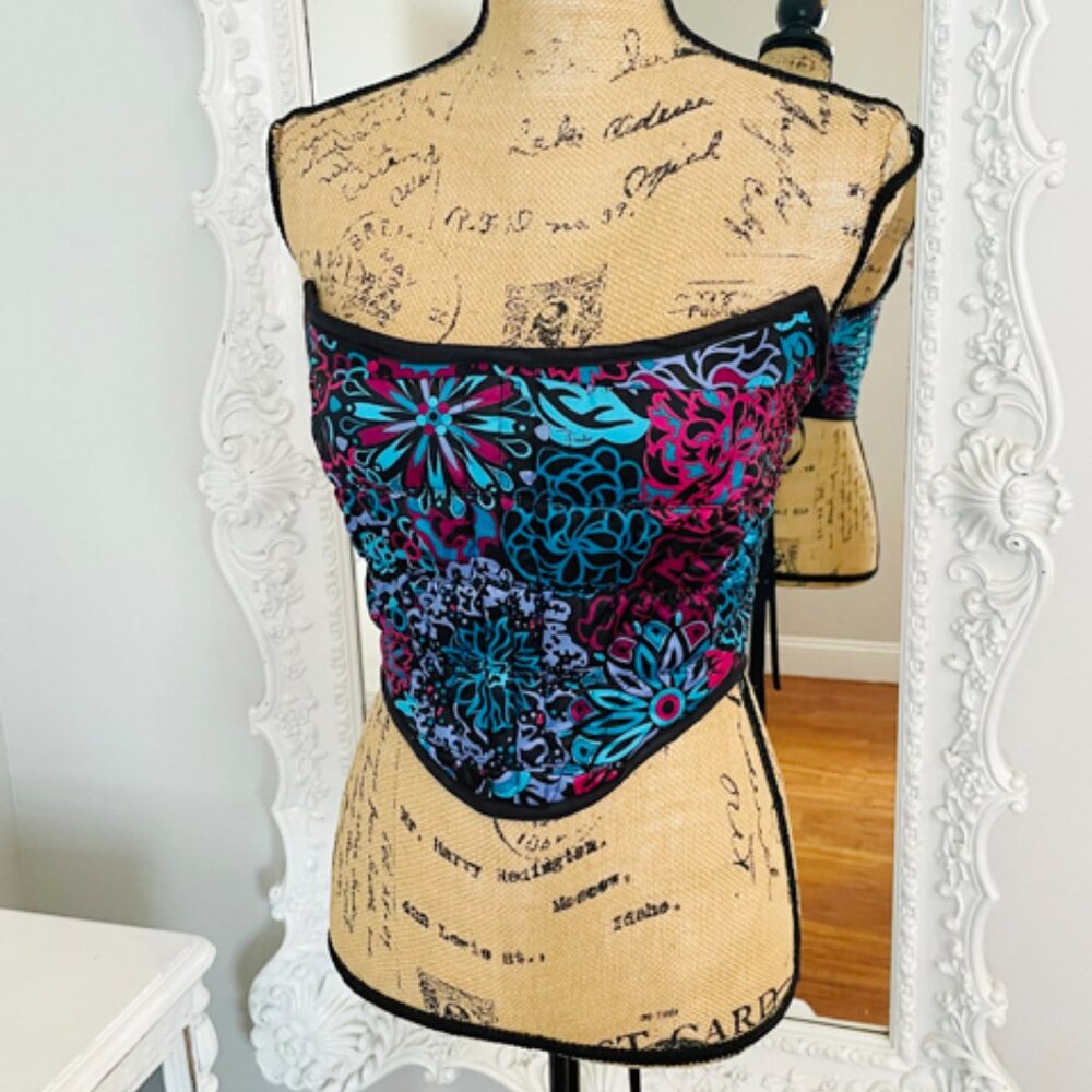 New York Couture One of a Kind Reworked Emilio PUCCI Boned Corset Crop
